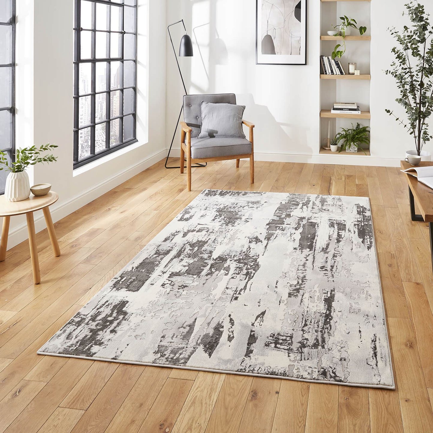 Apollo GR579 Grey/Ivory Modern Rug