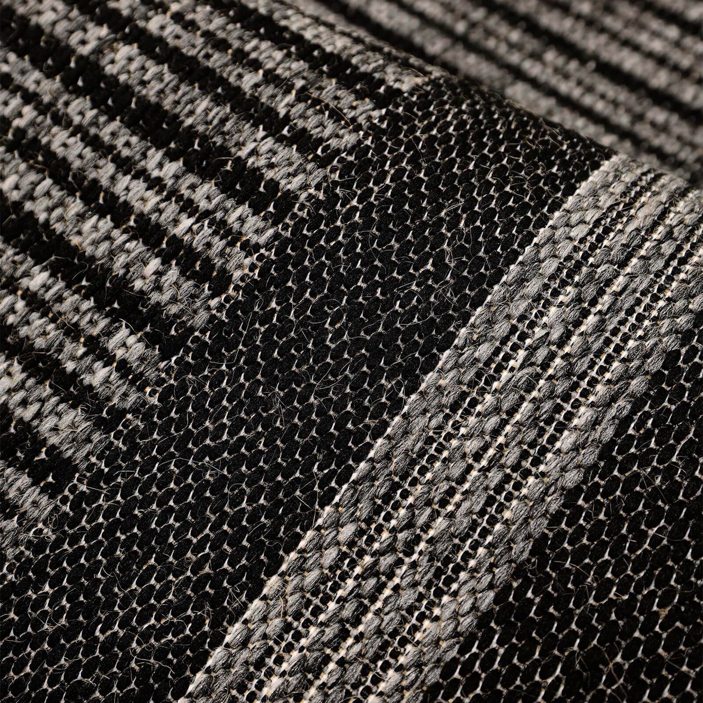 Flatweave Gel Border Black Rug