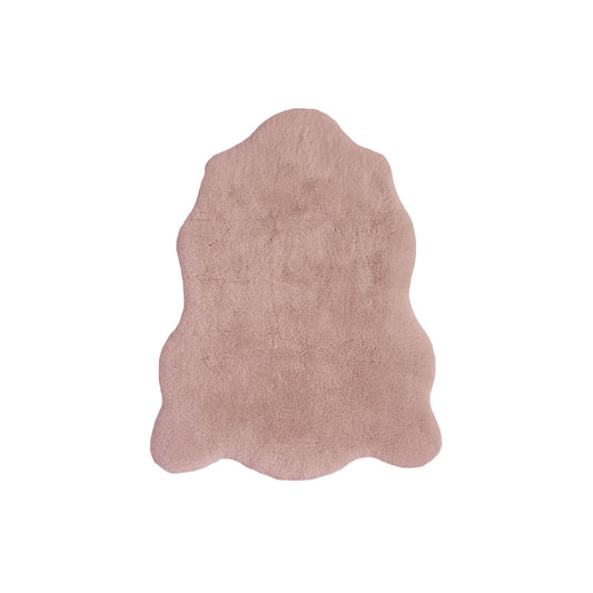 Luxury Faux Fur Blush Plain Rug