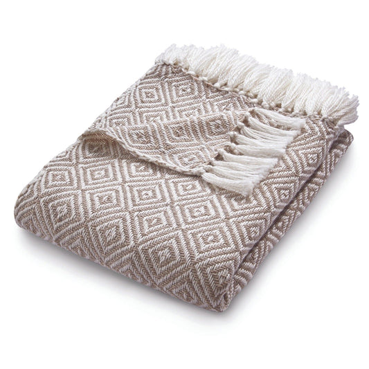 Hug Rug Woven Diamond Throw Natural 130X180 Rug