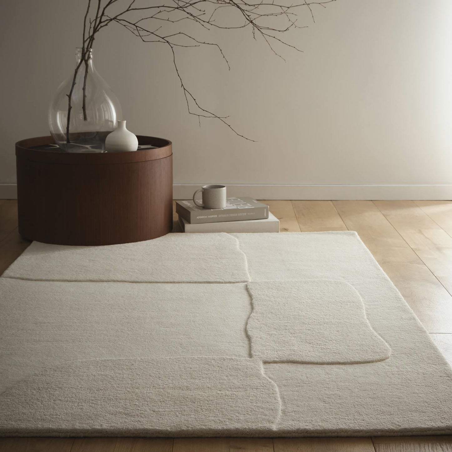 Origins Sculptured Boulder Cream Rug