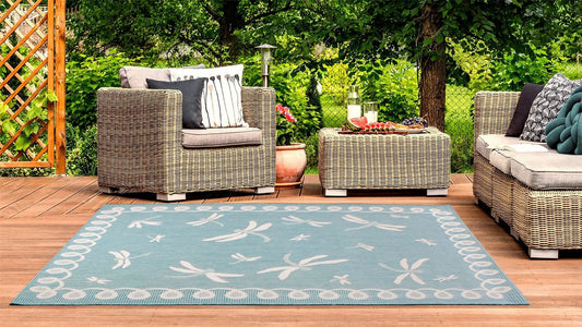 Terrace Dragonfly Teal Rugs