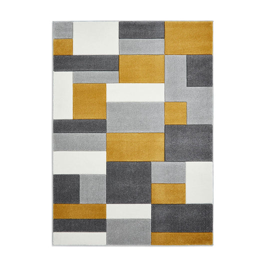 Matrix MT61 Grey/Yellow Modern Rug