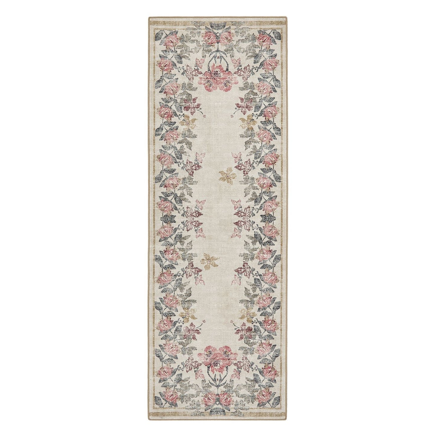 Hug Rug Eco-Washable Botanical Border Rug