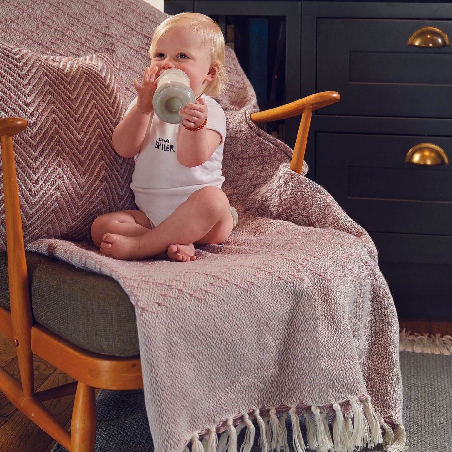 Hug Rug Woven Trellis Throw Rose 130X180 Rug