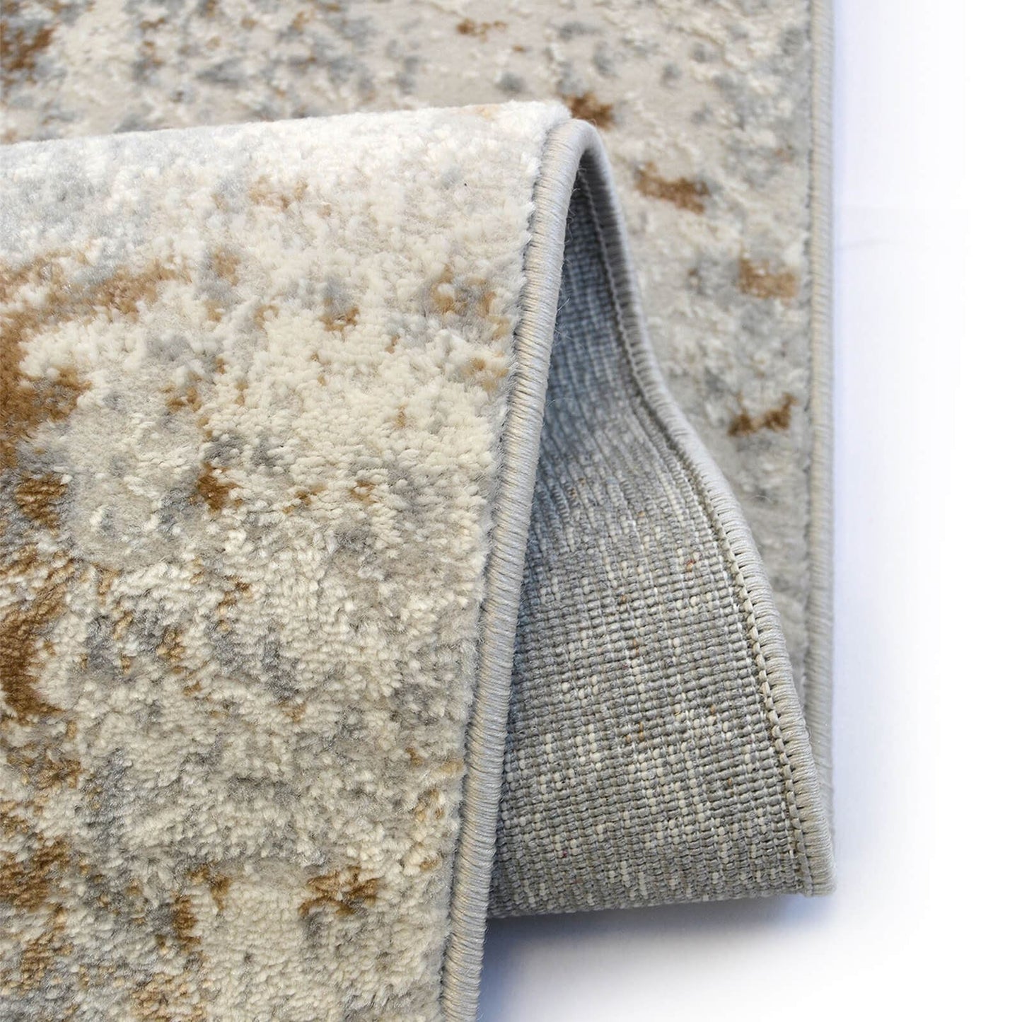 Abstract Square Ochre Rug