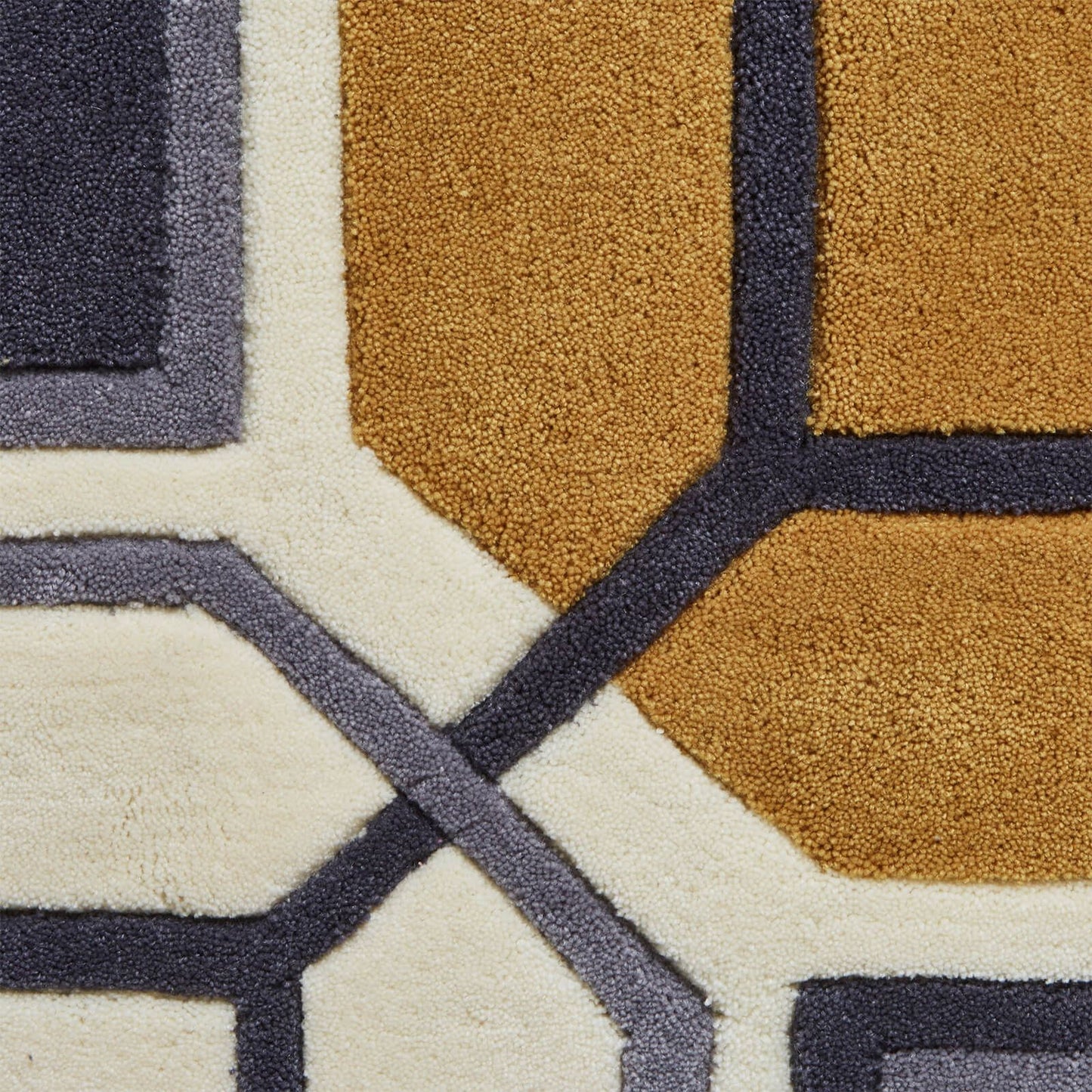 Hong Kong 9238 Ivory/Yellow Modern Rug