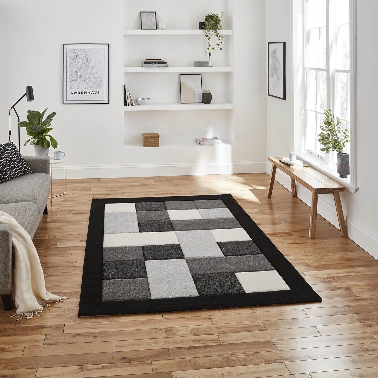 Brooklyn BRK04 (24368) Black/Grey (24368) Modern Rug