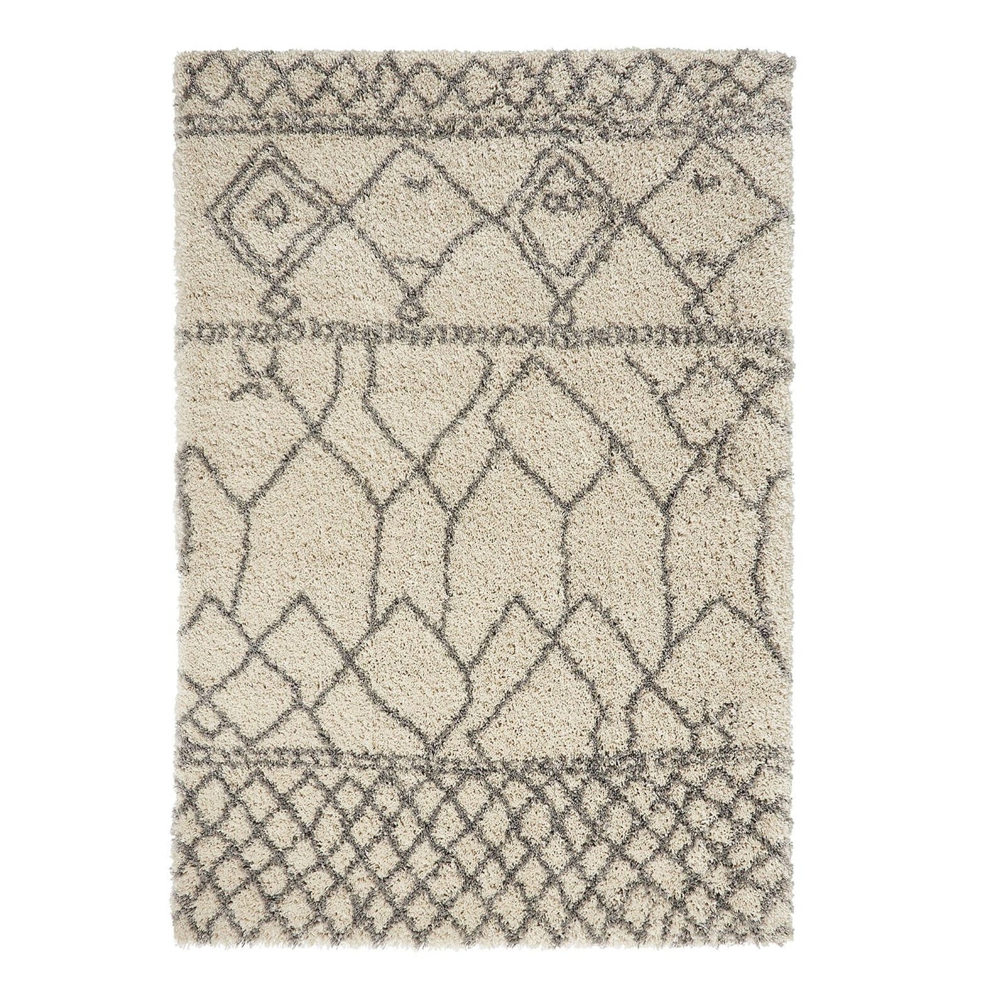 Scandi Berber G276 Cream/Grey Shaggy Rug