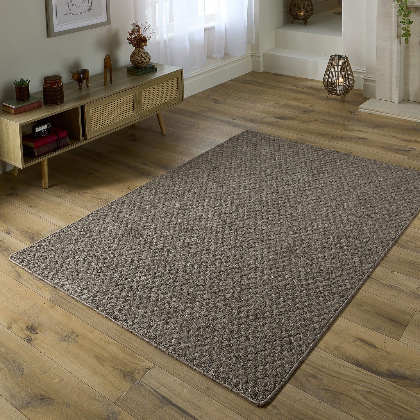 My Mat Sculptured Washable Honeycomb Mink Rug