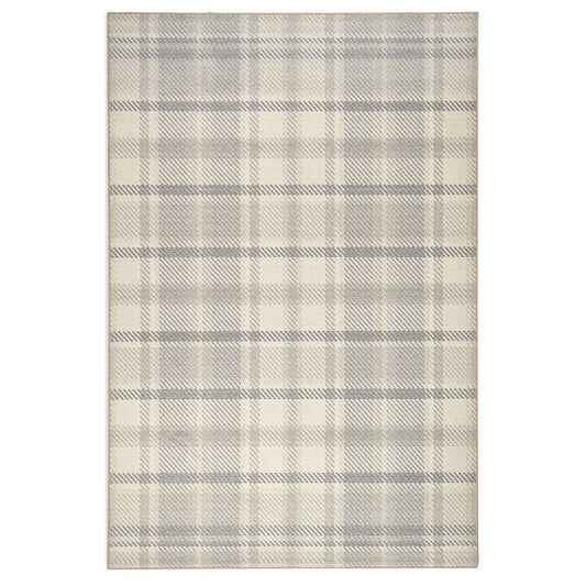 Hug Rug Eco-Washable Isla Plaid Natural Rug