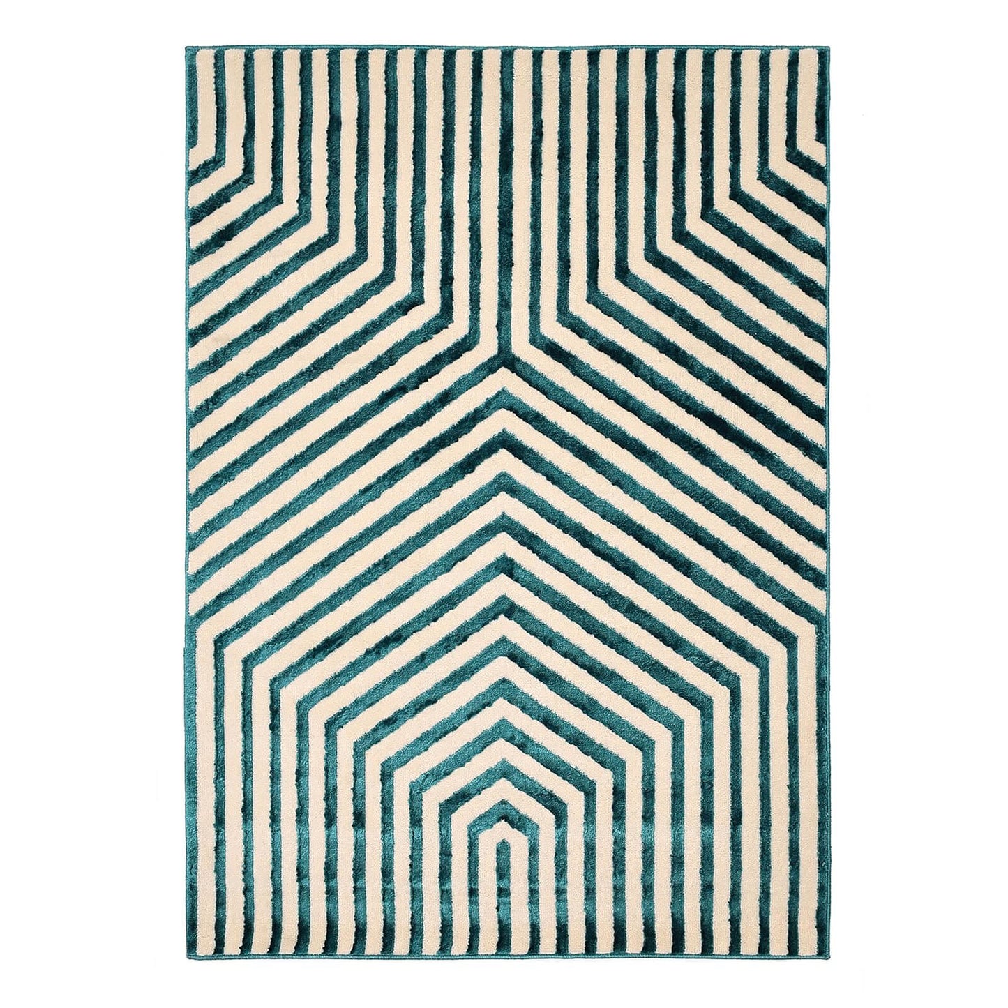 Zoe Illusion Blue Abstract Rug
