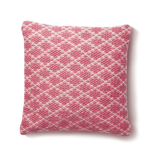 Hug Rug Woven Trellis Cushion Coral Pink 45x45 Rug