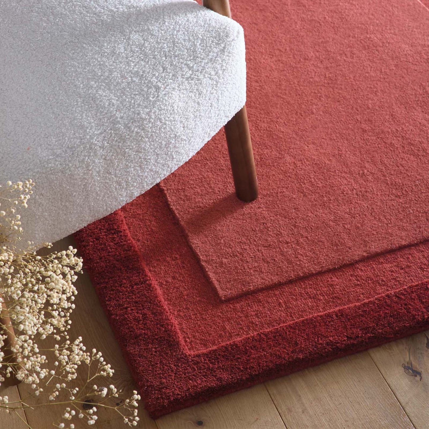 Origins Stacked Border Wine Red