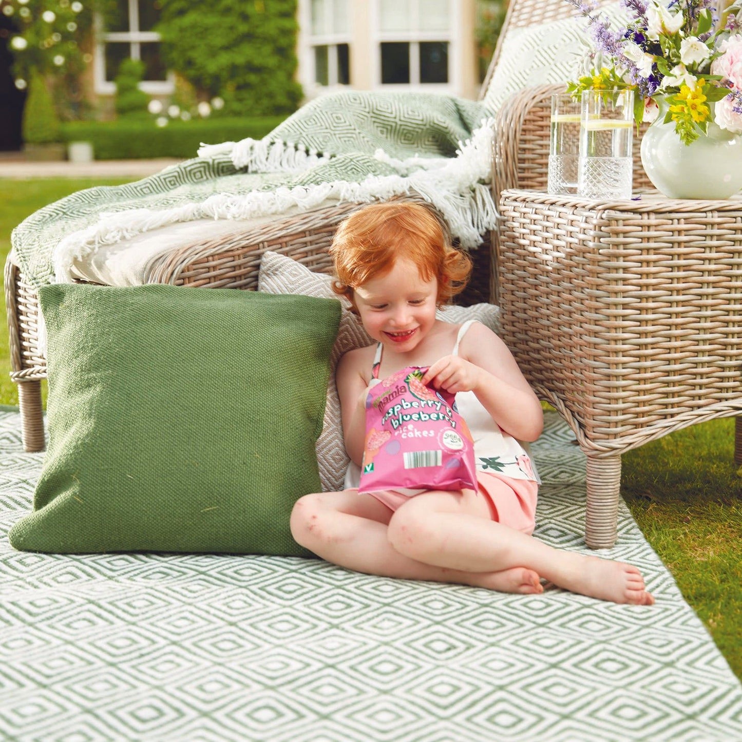 Hug Rug Woven Plain Cushion Dark Green 45X45 Rug