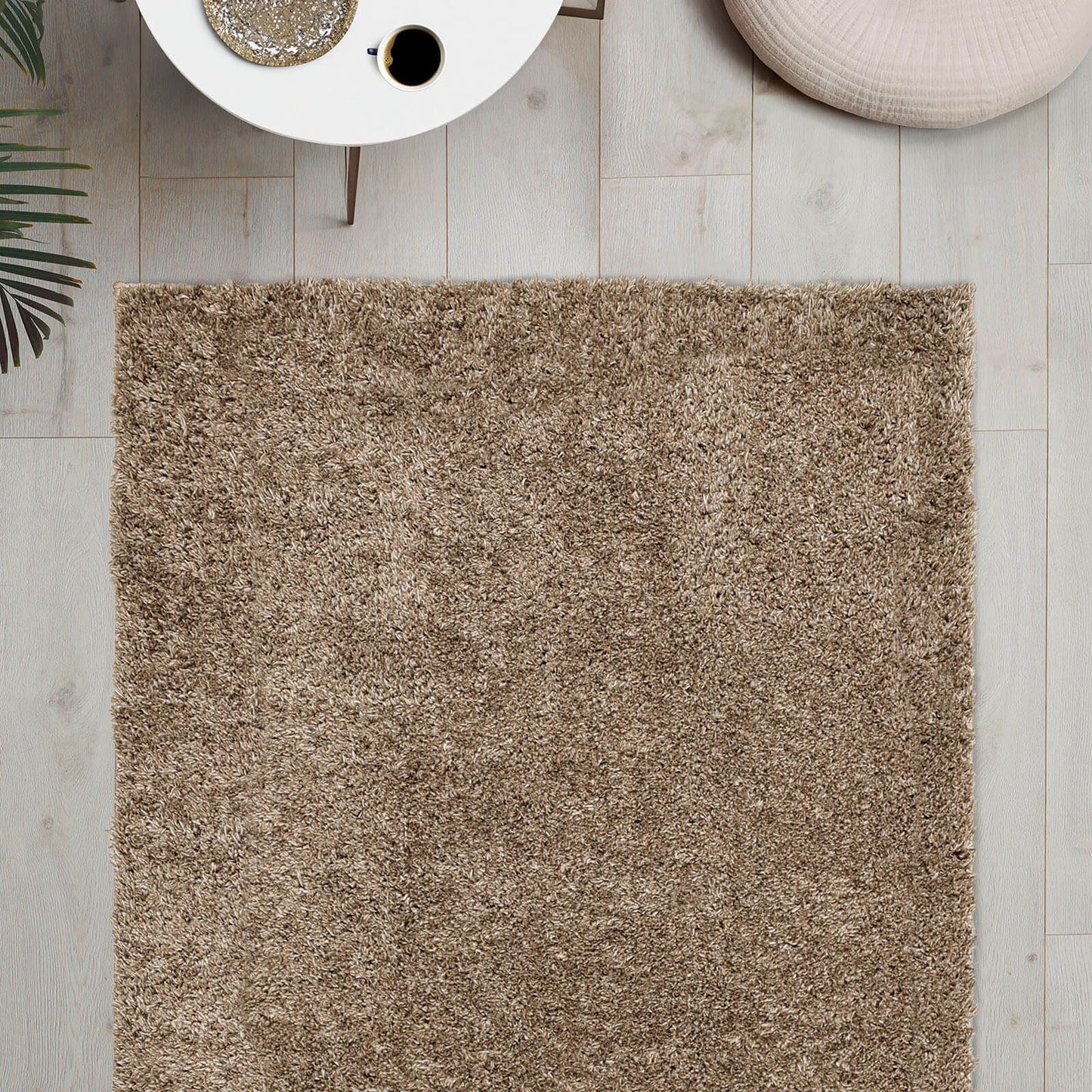 Lagom Brown Plain Rug
