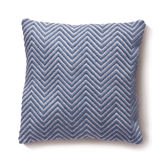 Hug Rug Woven Herringbone Cushion Denim Blue 45X45 Rug