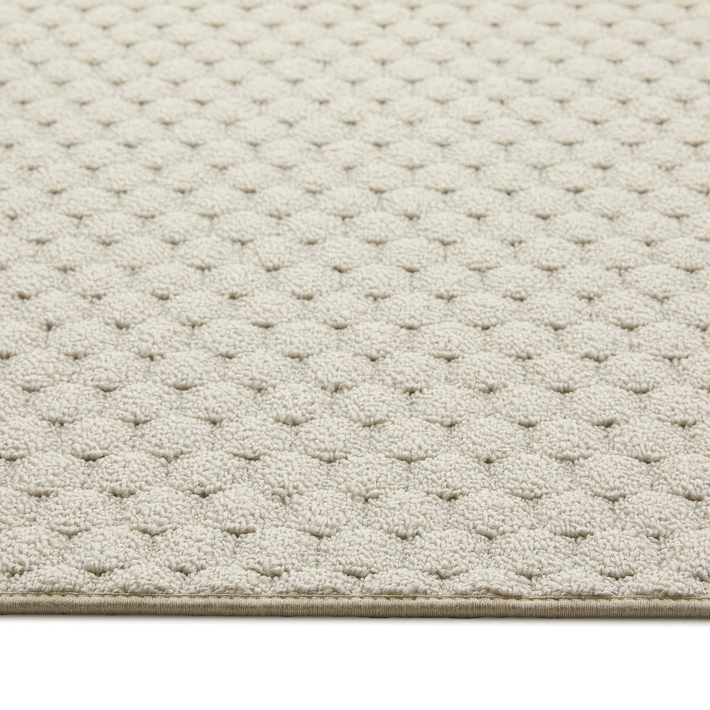 My Mat Sculptured Washable Honeycomb Ivory Rug