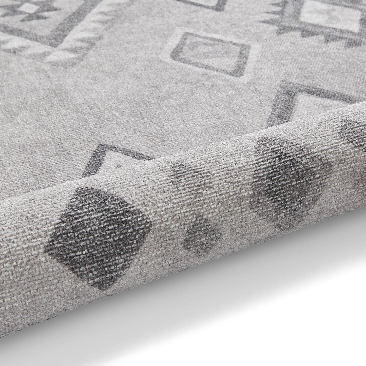 Whisper H1066 Grey/Green Modern Washable Rug