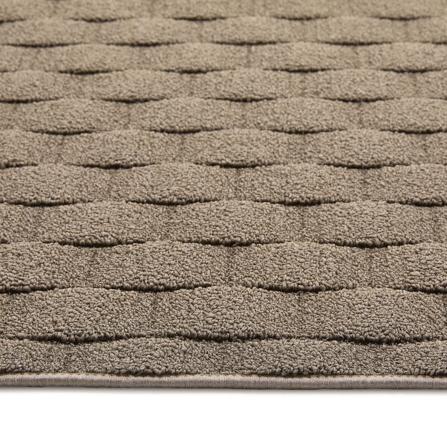 My Mat Sculptured Washable Basketweave Mink Rug