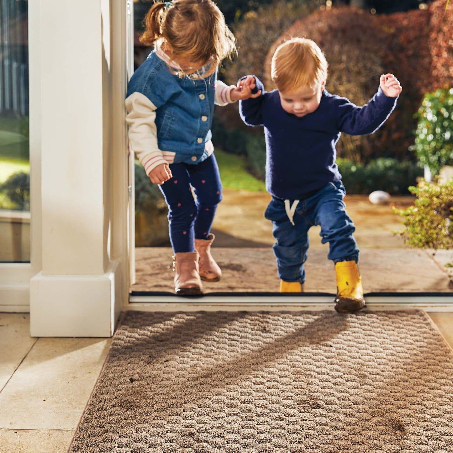 My Mat Sculptured Washable Honeycomb Mink Rug