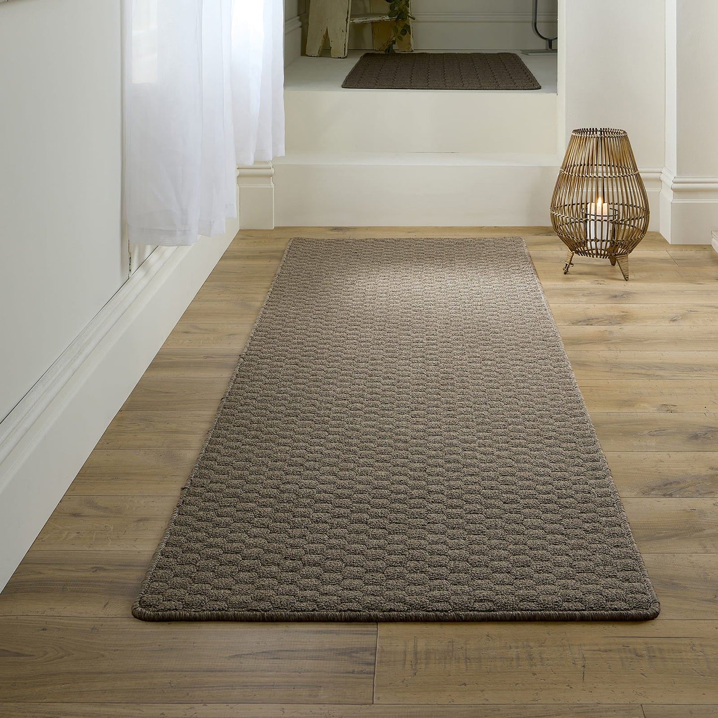 My Mat Sculptured Washable Honeycomb Mink Rug