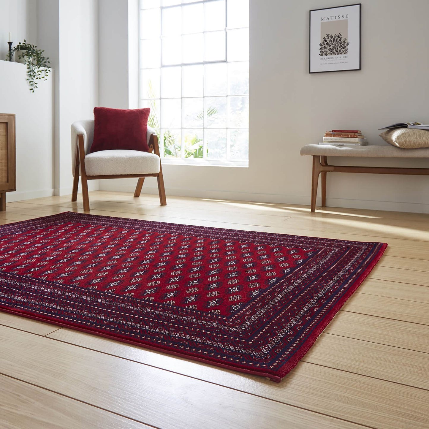 Dubai 62096 Red Traditional Rug