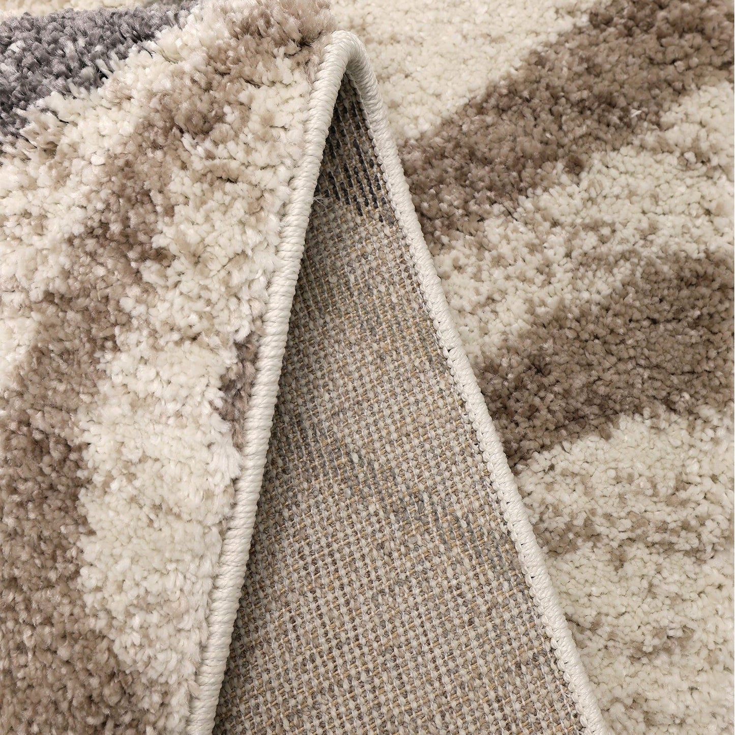 Gio Waves Geometric Natural Rug