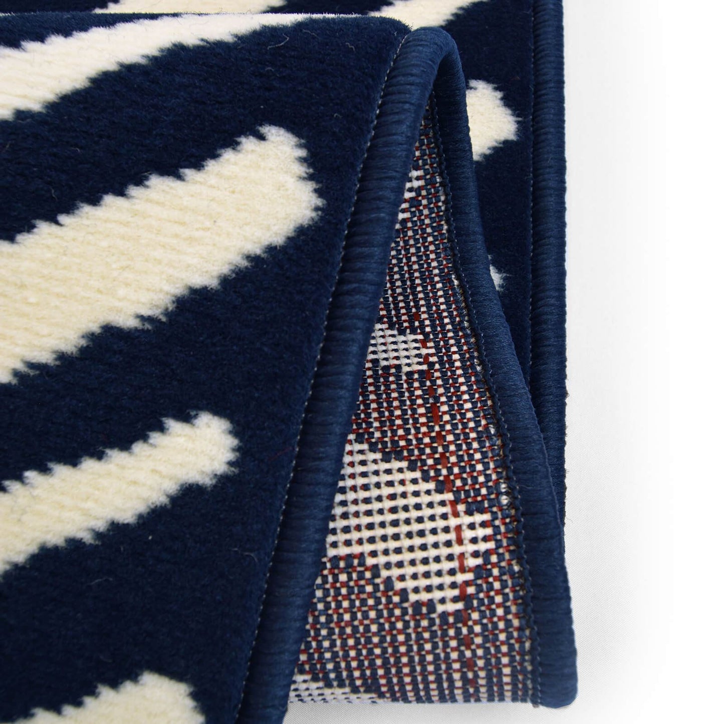 Maestro Herringbone Navy Contemporary Rug