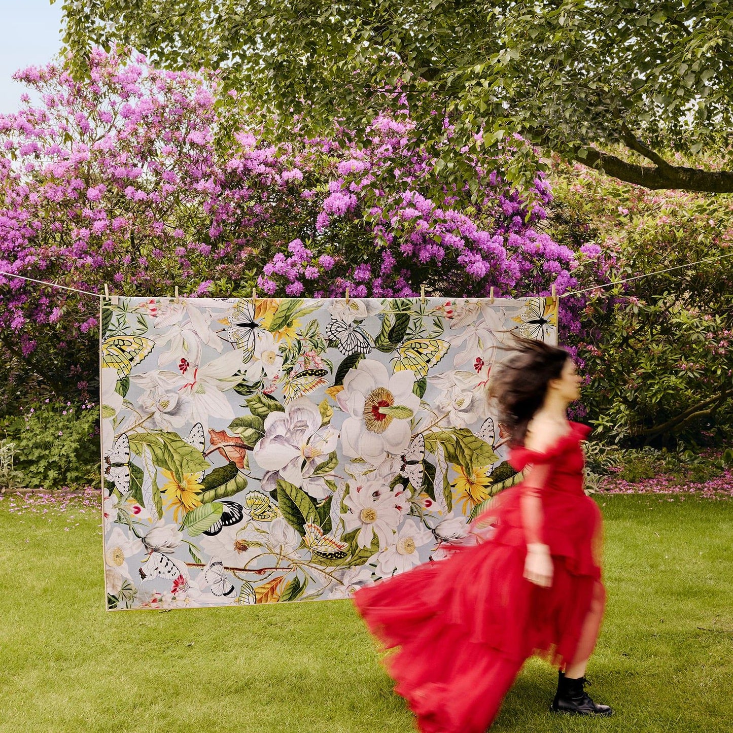 Hug Rug Eco-Washable Butterfly Blooms Rug