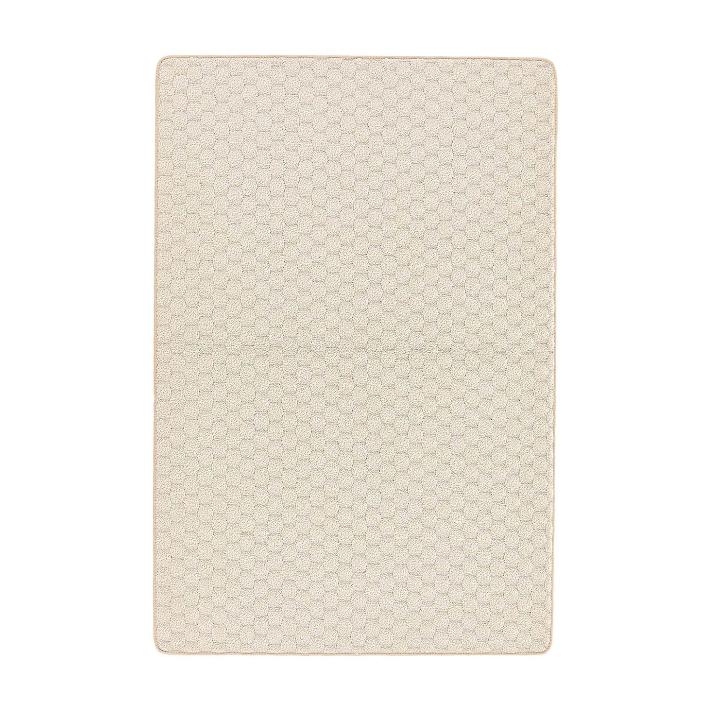 My Mat Sculptured Washable Honeycomb Ivory Rug