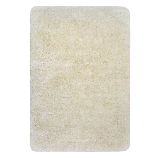 Soft Washable Cosy Ivory Plain Rug