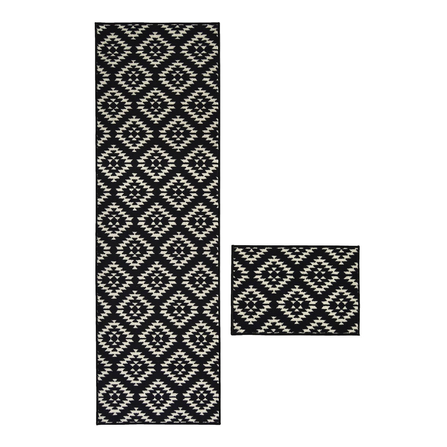 Deco Aztec Black Geometric Rug