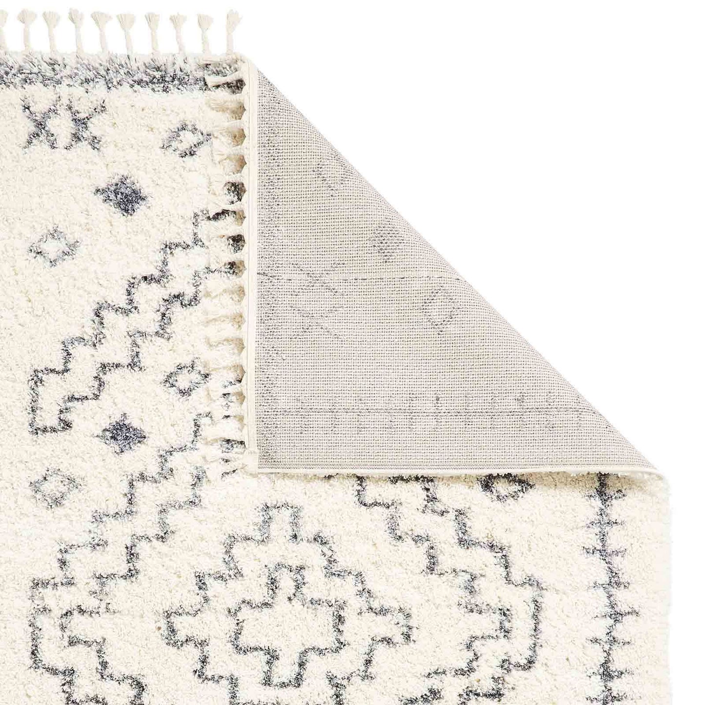 Aspen 1537 Ivory/Grey Shaggy Rug