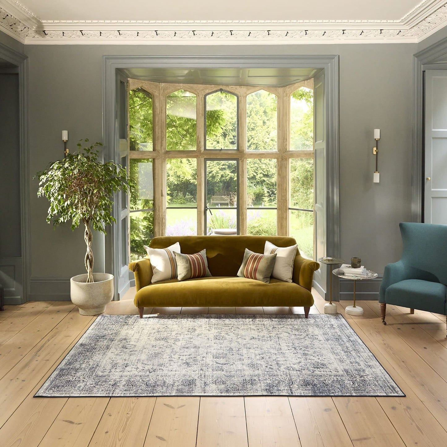 Hug Rug Eco-Washable Vintage Imperial Grey Rug