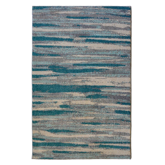 Villa Watercolour Stripe Duck Egg Rug