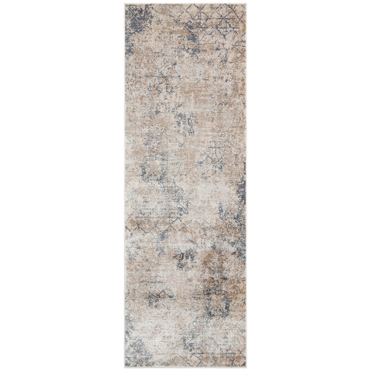 Luzon LUZ804 White and Cream Abstract Rugs