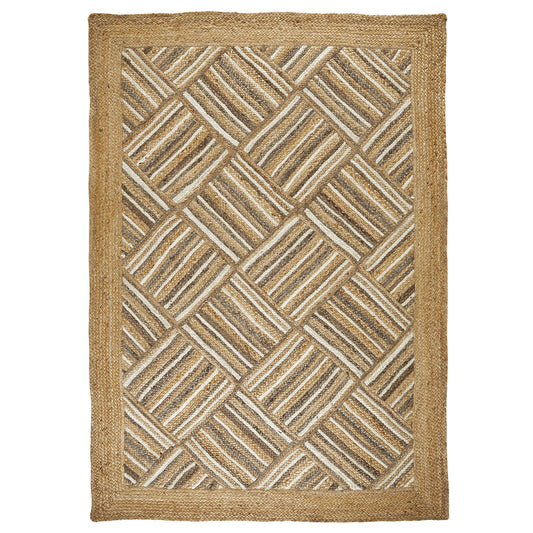 Naturals Squares Natural/Bleach Rug - 060x230