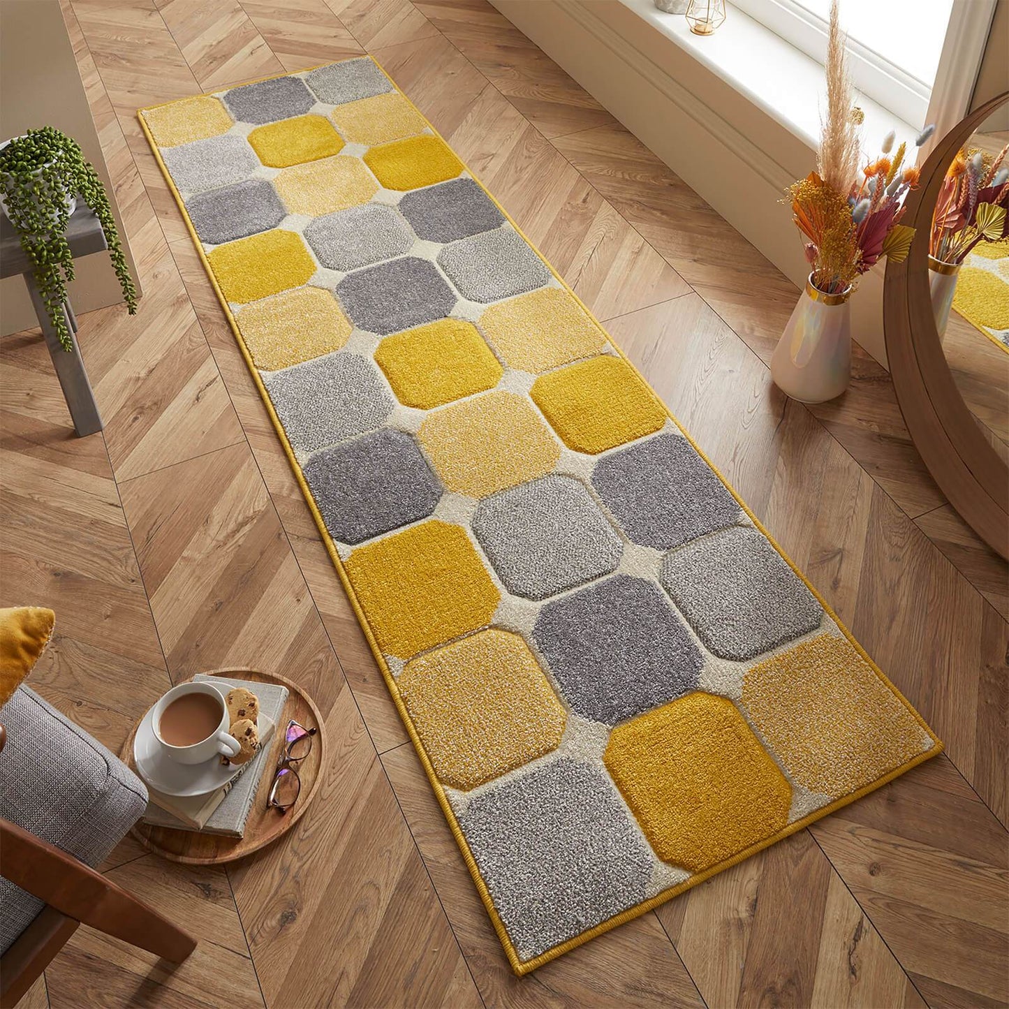 Portland 172 J Yellow Modern Rugs