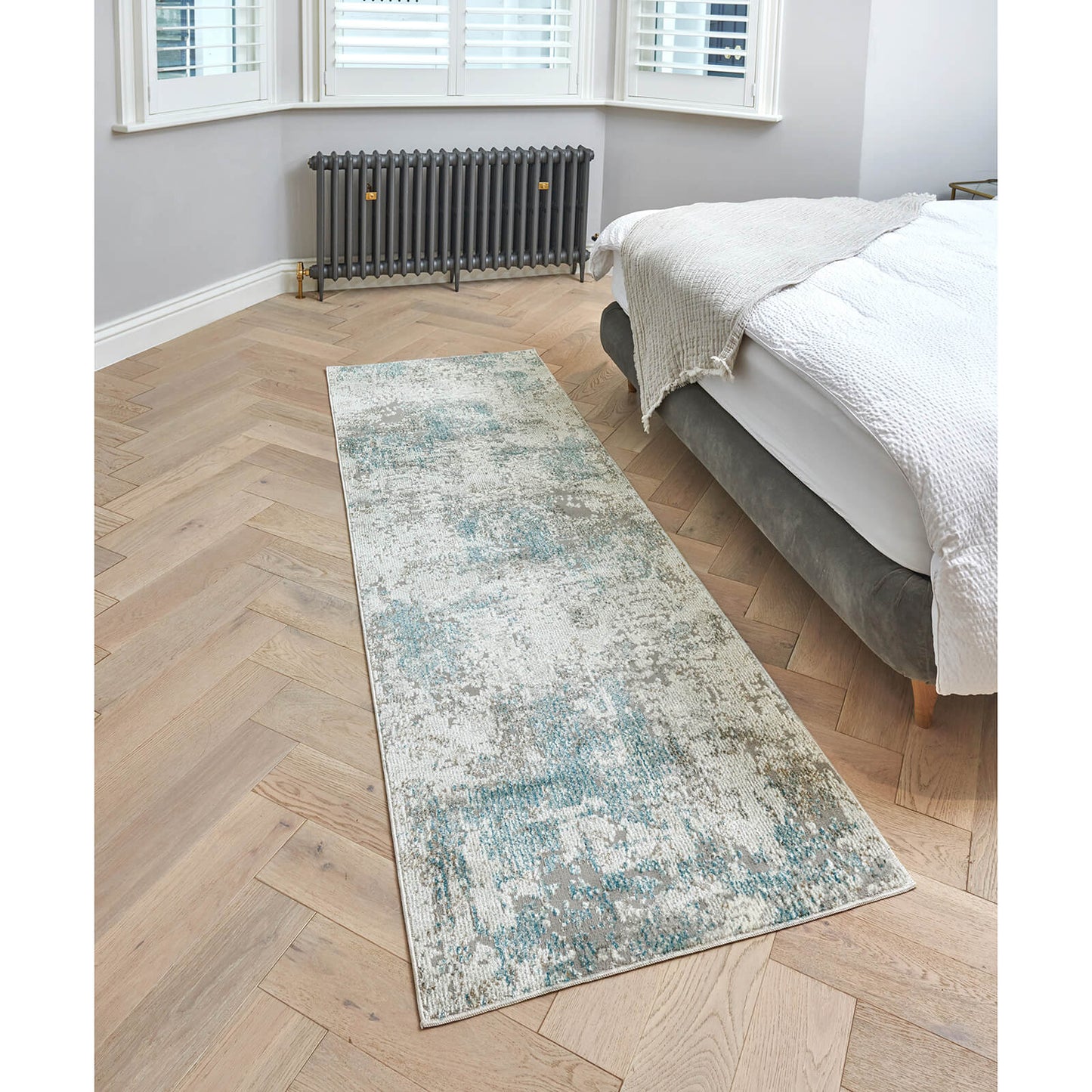 Rossa ROS03 Blue Abstract Rugs