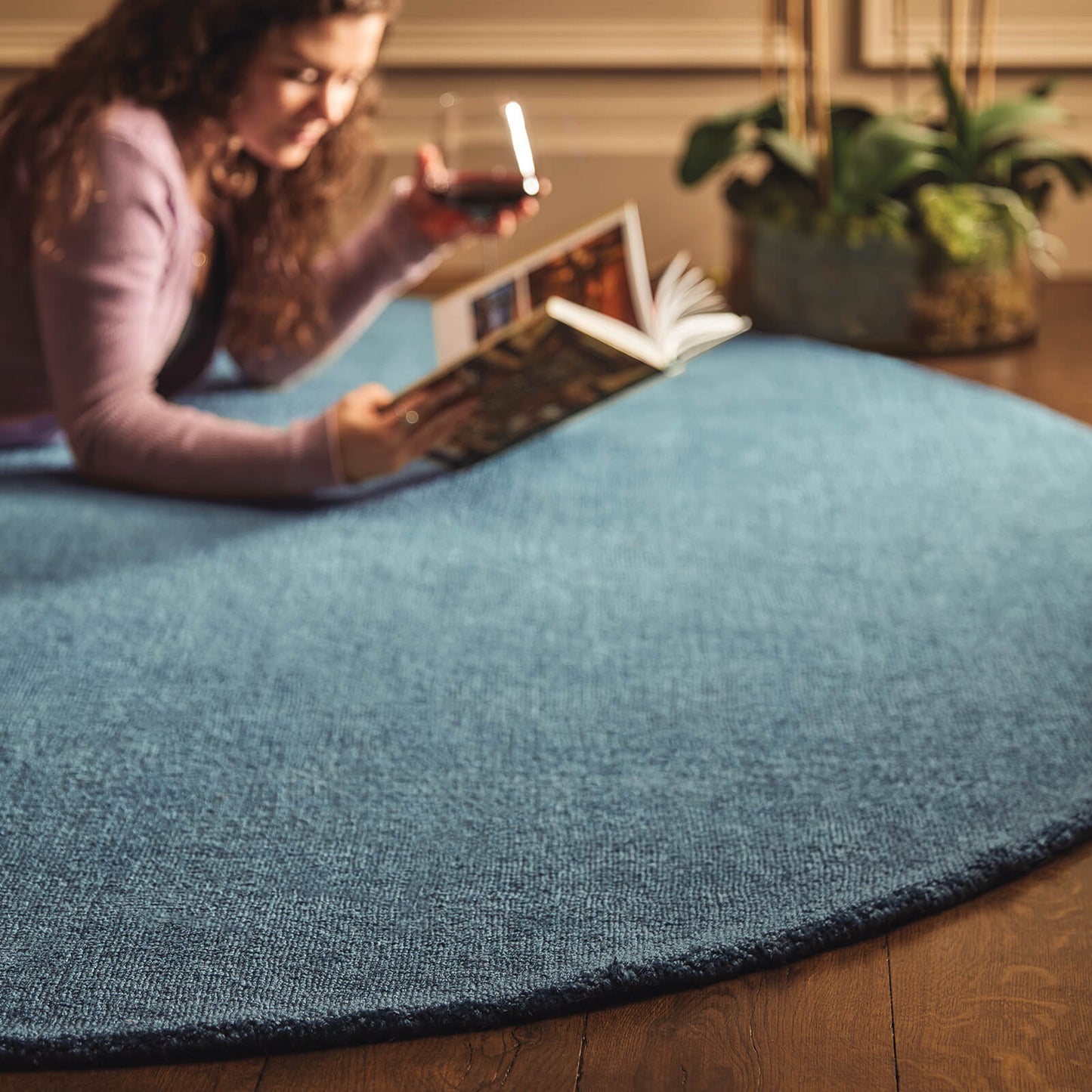 Origins Reef Petrol Blue 200cm Dia Circle - Rug