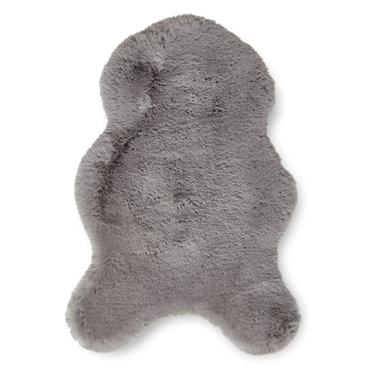 Super Teddy Grey Single Sheepskin Rug - 060 x 090
