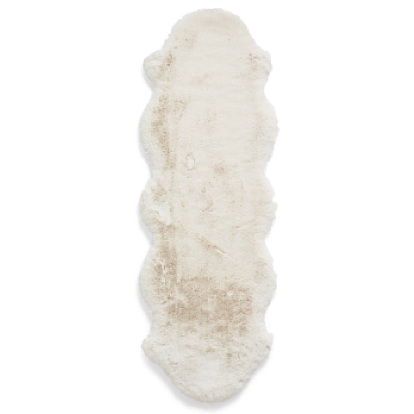 Super Teddy Ivory Double Sheepskin Rug - 060 x 180
