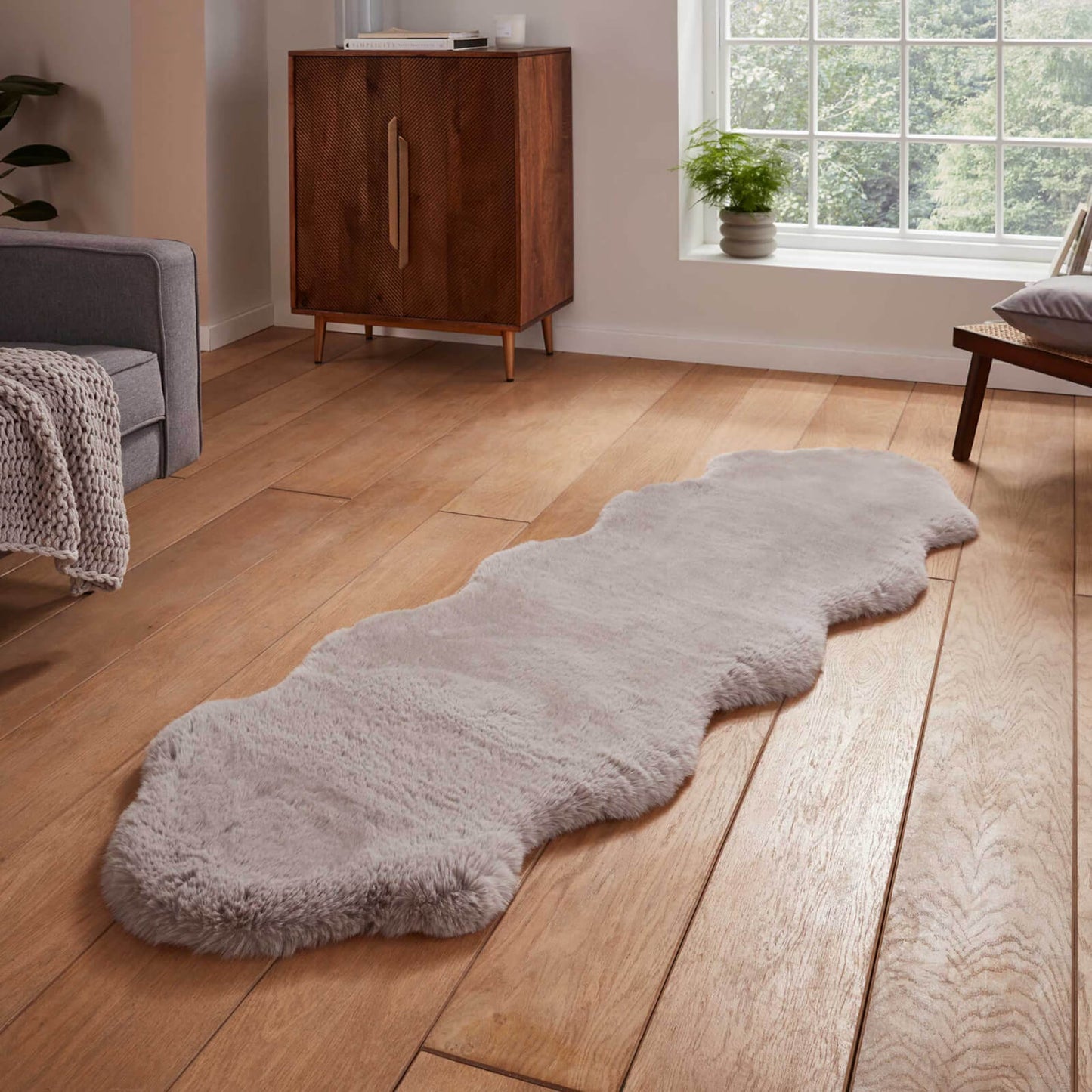 Super Teddy Silver Double Sheepskin Rug - 060 x 180