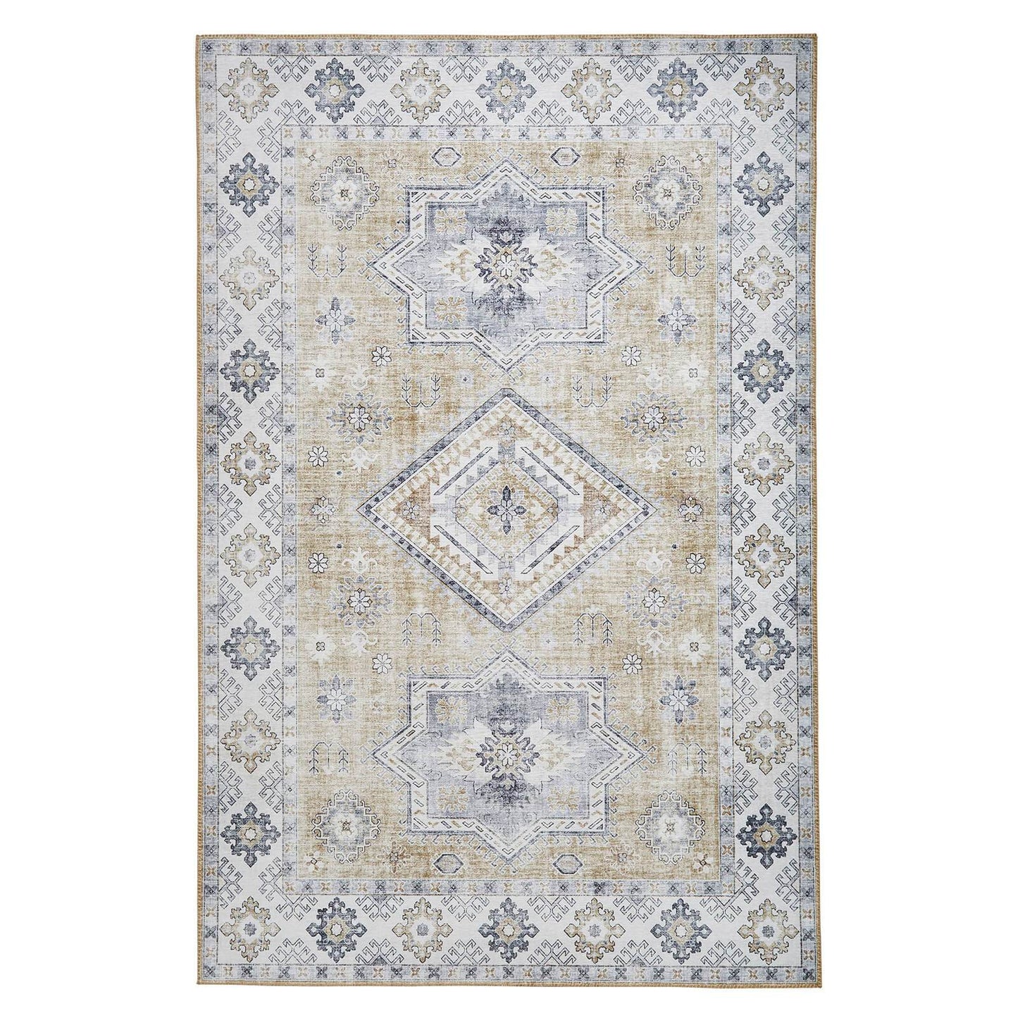 Think Runner Rugs Topaz G4705 Gold Runner Rug