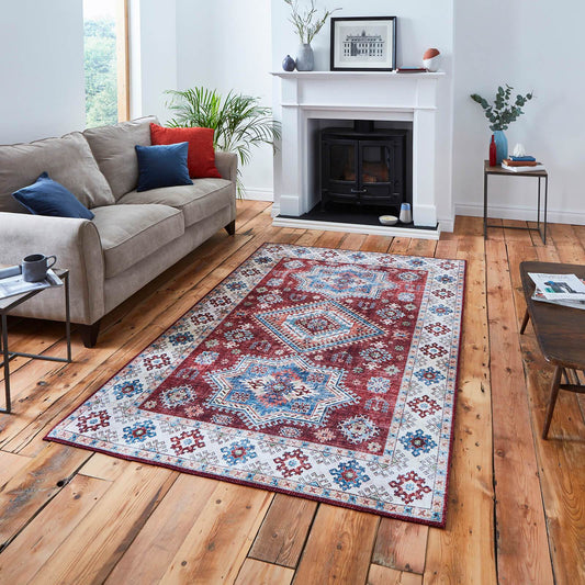 Think Rugs Topaz G4705 Red Rug