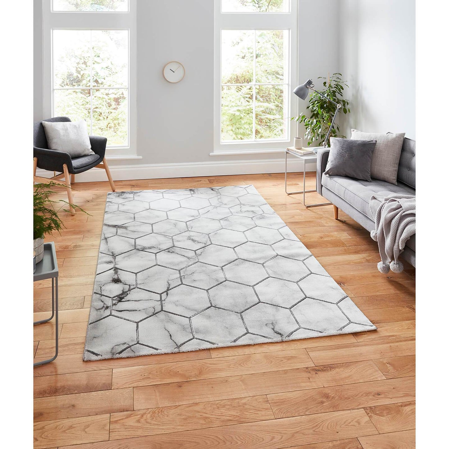 Think Rugs Craft NG719 Grey / Silver Rug