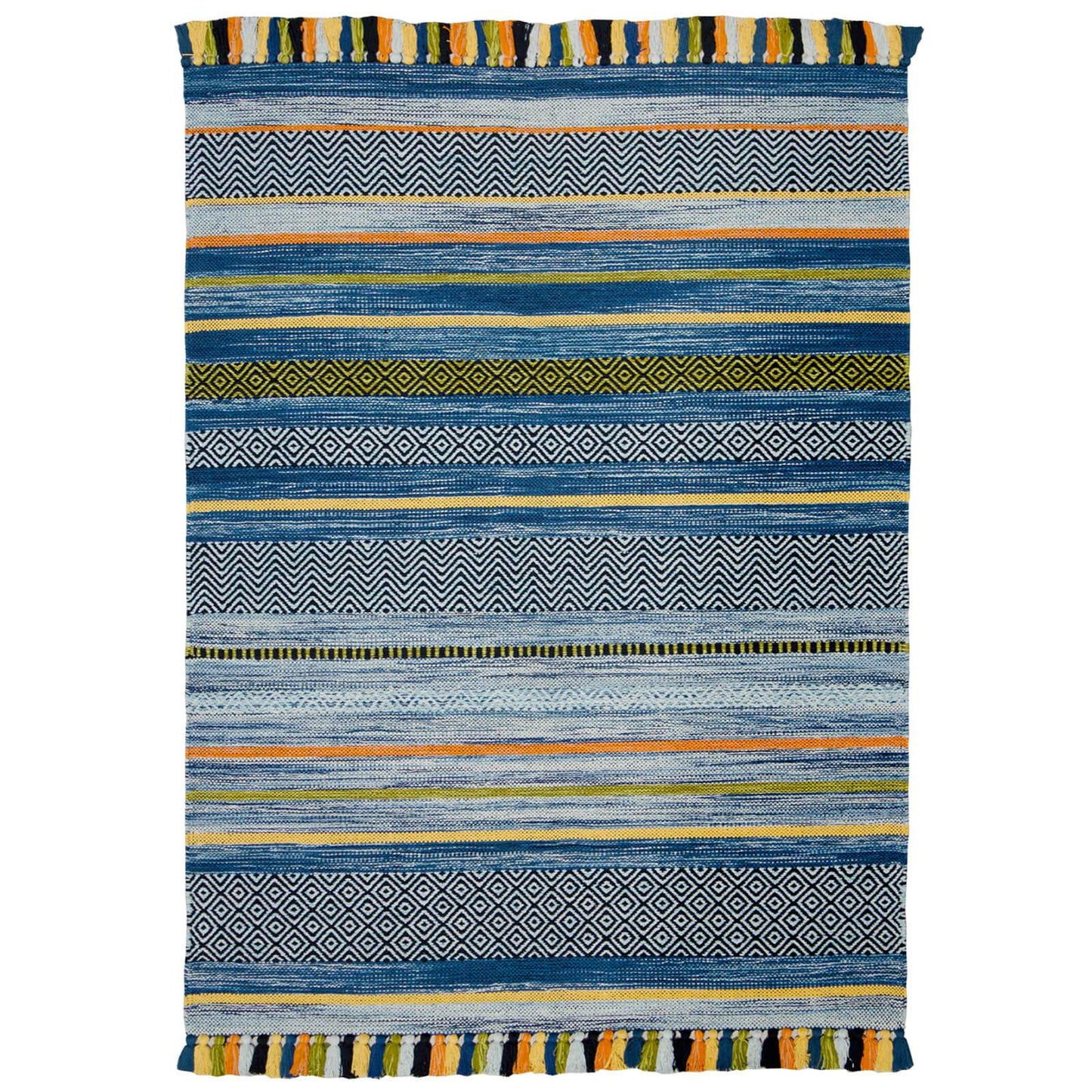 Oriental Weavers Kelim Stripe Blue Multi Rug