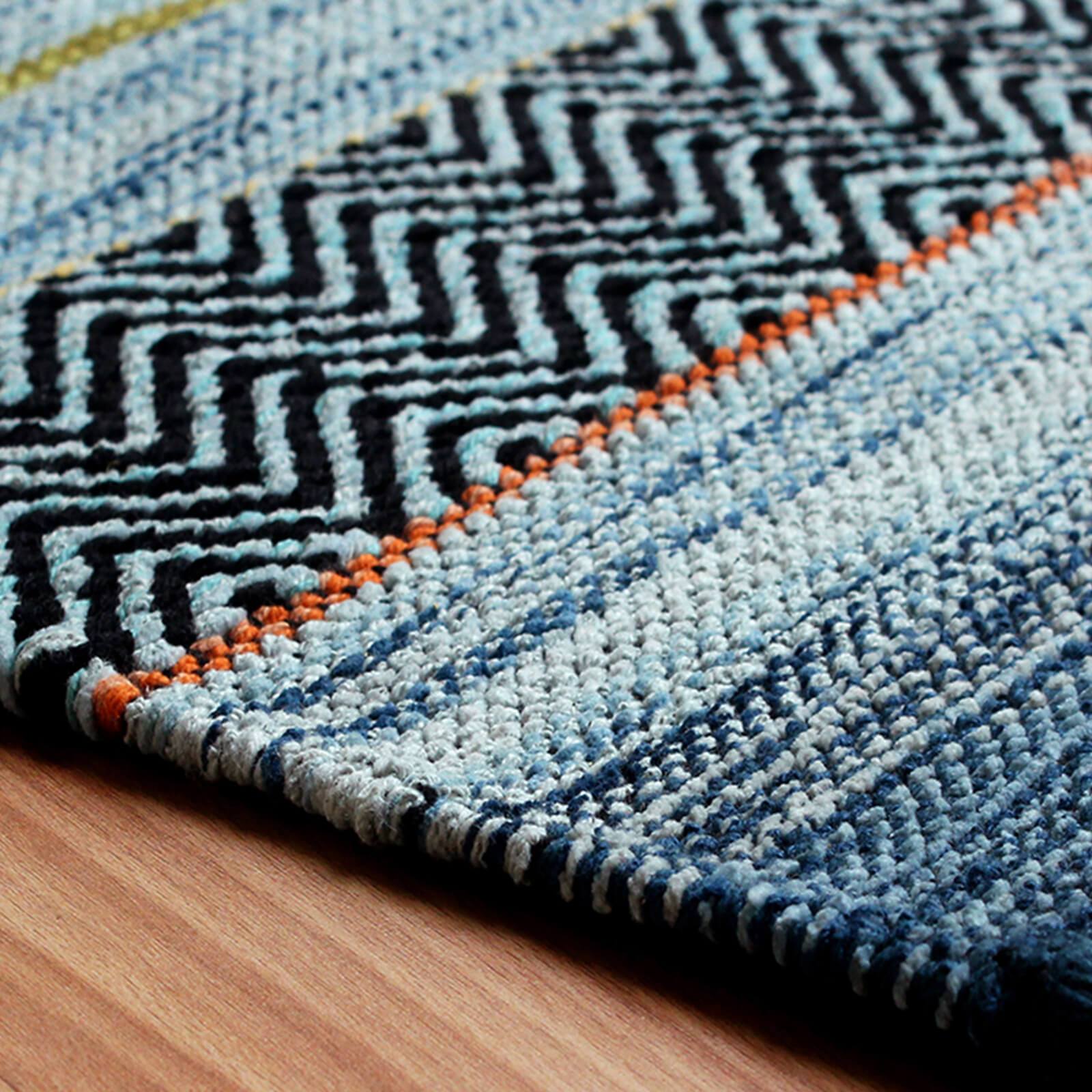 Oriental Weavers Kelim Stripe Blue Multi Rug