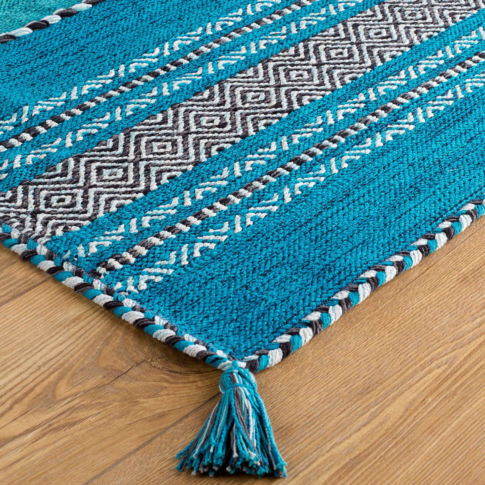 Oriental Weavers Kelim Teal Rug